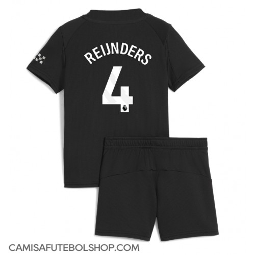 Camisa de time de futebol Manchester City Tijjani Reijnders #4 Replicas 2º Equipamento Infantil 2025-26 Manga Curta (+ Calças curtas)